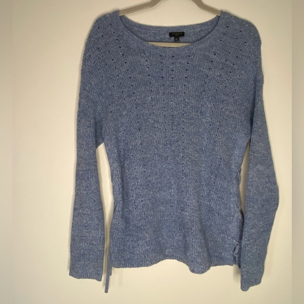 Talbots Blue Knit Sweater size medium Petite